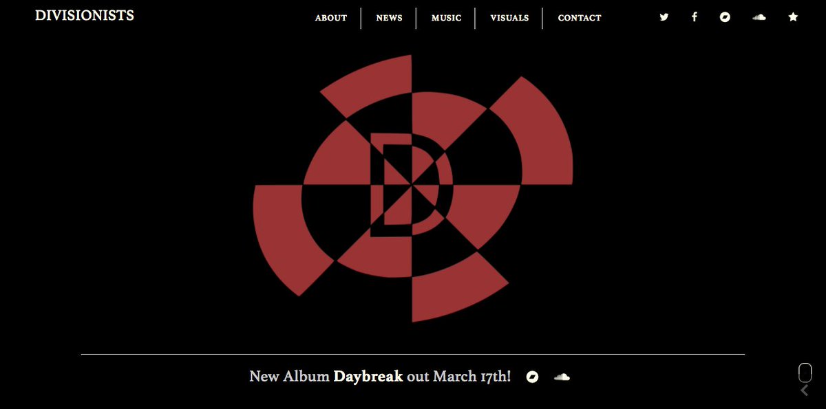 code_rodeo's tweet photo. Just dropped - @code_rodeo's new site for @divisionists &amp; their new album #Daybreak! https://t.co/VxWBdxTUeX #MountWatatic @ShamelessPR_ https://t.co/NSmMZ3pkSb
