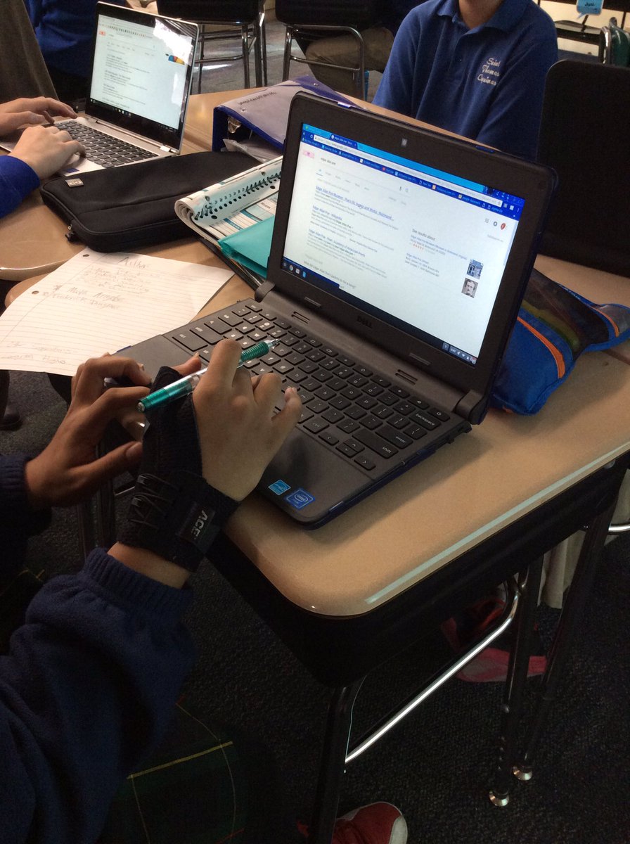 Researching authors before choosing our topics. #researchrocks #7thgradeELA #startatthebeginning