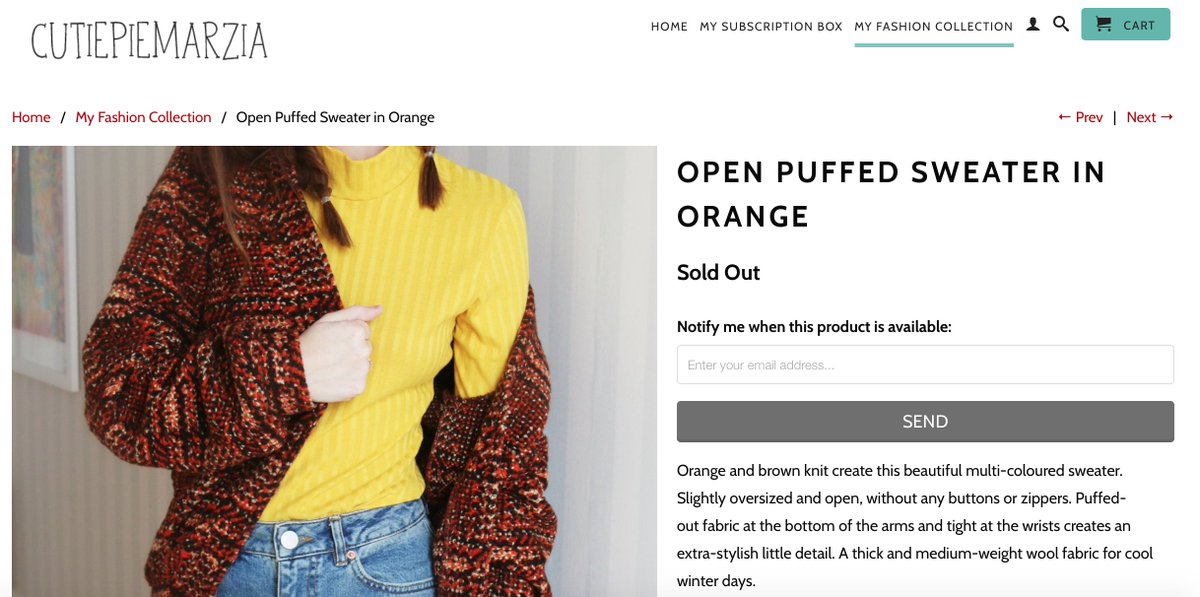 MarziaPie's tweet photo. How are you guys so fast! Already sold out. 😳 
Thank you so much! https://t.co/JAxTBO7WwU