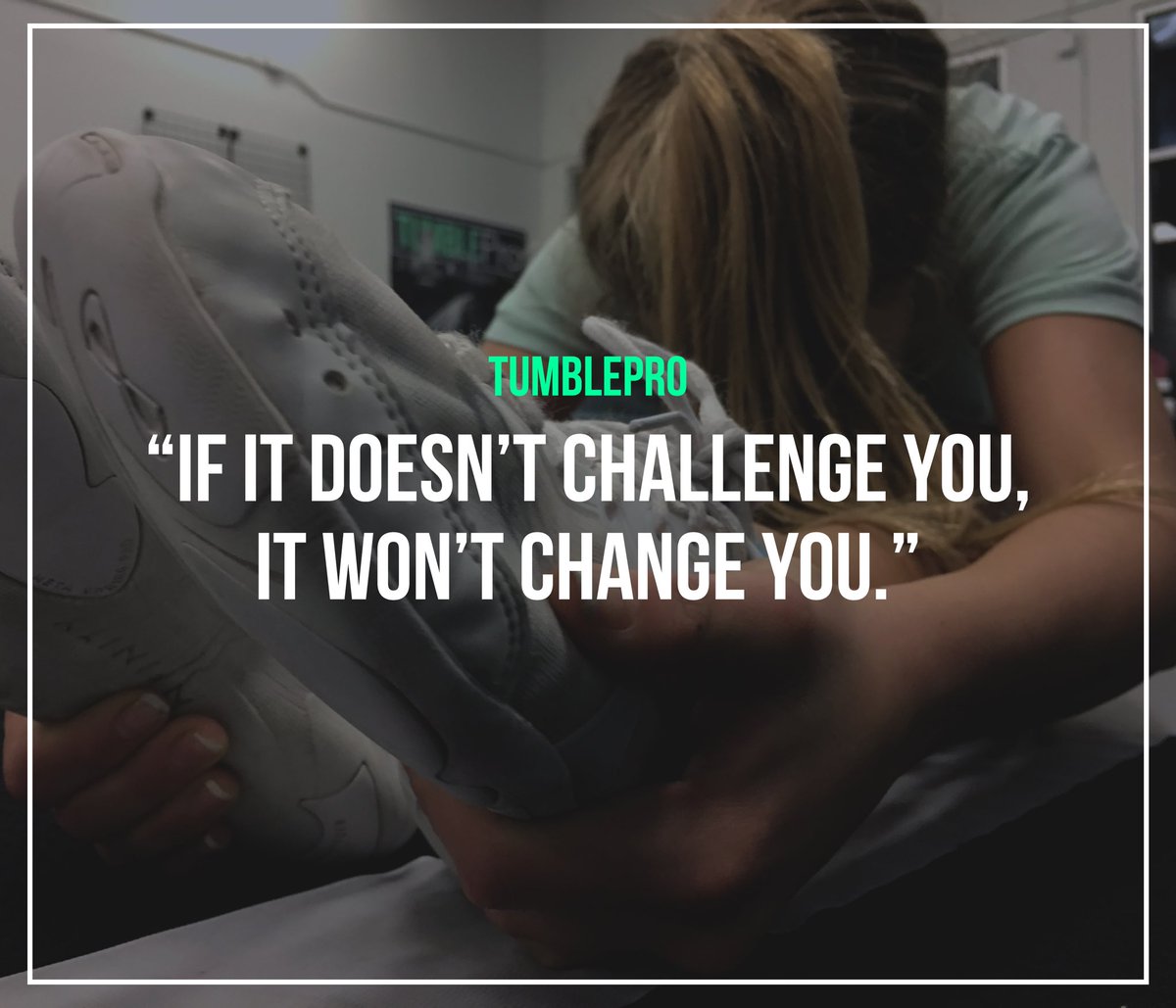 TumblePro_TX's tweet photo. "If it doesn't challenge you, it won't change you." #motivationmonday #motivation #iampro #mint2bpro https://t.co/aiS9LveBIE