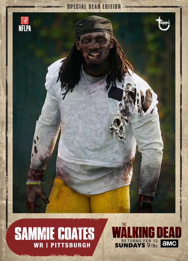 sammiecoates11's tweet photo. You’ve never seen this side of me… Grab my #TWDedition card today exclusively in @ToppsTWD! https://t.co/sUsHki15UE #TWDReturns https://t.co/8RpxhZ5tU0