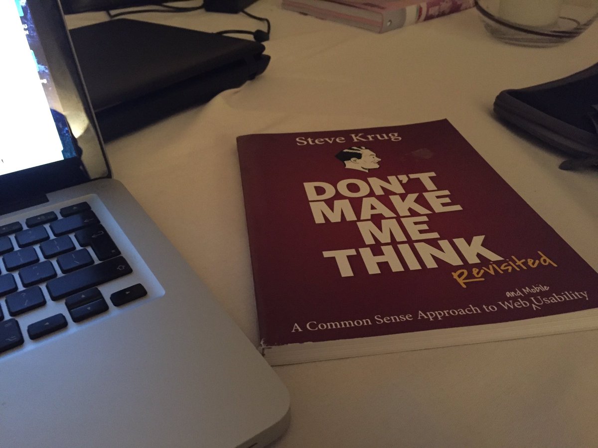 DevByAndy's tweet image. Currently reading don't make me think by Steve Krug. #uxdesign #marketing #webdesign