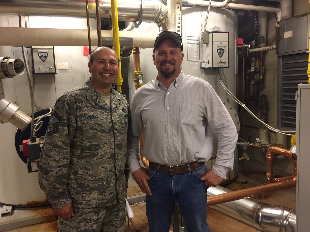 #JBLE #CE superstars #Mark #Lohenitz &amp; #SMSgt Carlos #Ochoa and their #innovative solution to dorm hot water fix.  Thank you!