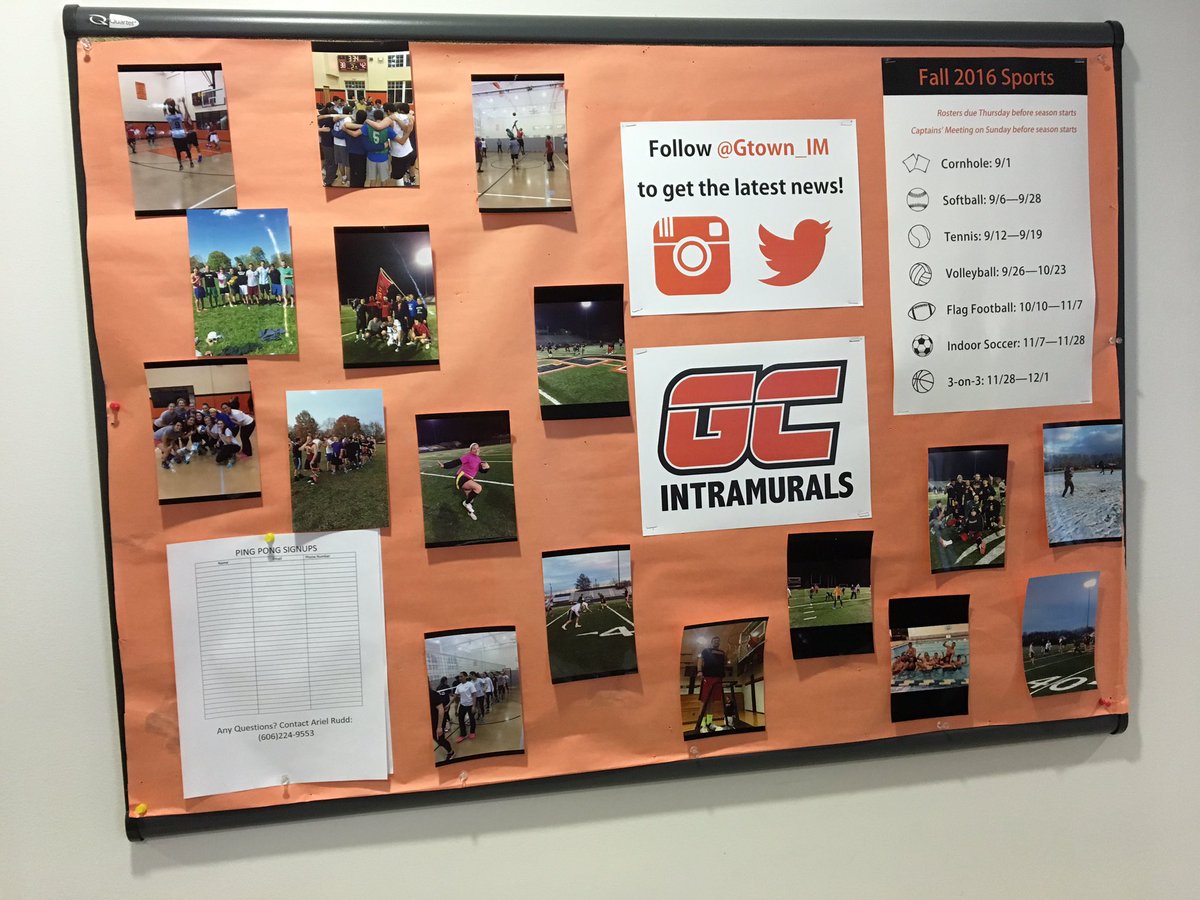 Gtown_IM's tweet photo. Signups for Ping Pong are posted outside of the SGA office in the student center!!🏓🏓 https://t.co/QHoYPE24Pq