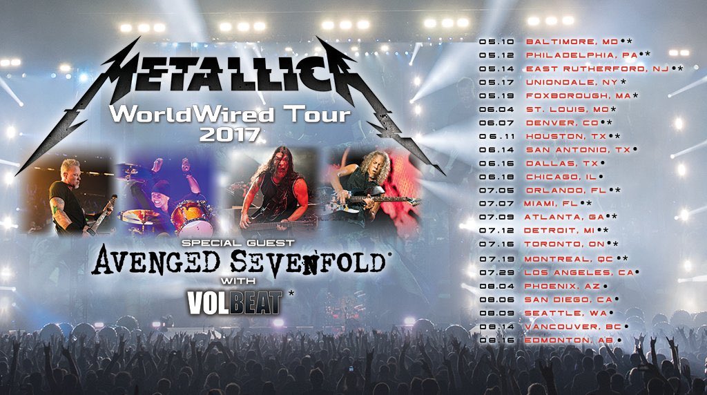 bigfern239's tweet image. Metallica tour just announced!!!!! #Metallica #WorldWired #tallica #Hardrock #volbeat #a7x
