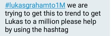 Grahamers_'s tweet photo. Can you help us? #LukasGrahamTo1M @lukasgraham_can @gott_tracy98 @Willsmom98 @lukasgrahambra @LukasGrahamIndo @lukasgrahamUS https://t.co/O5vrS9Zb3R