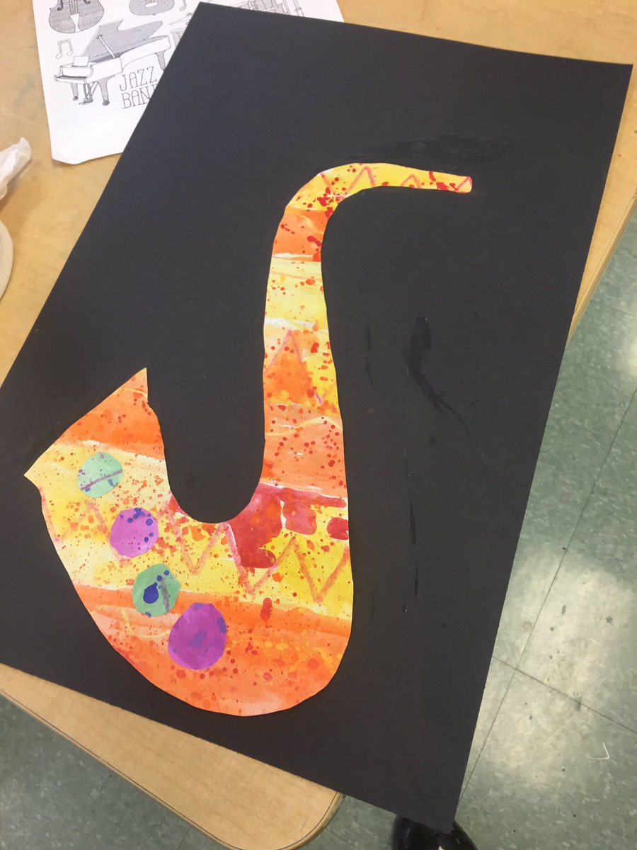 MrsKaysArtclass's tweet image. @DrJGriecoSchool #BlackHistoryMonth #romarebearden #jazzinstruments Feb.2017