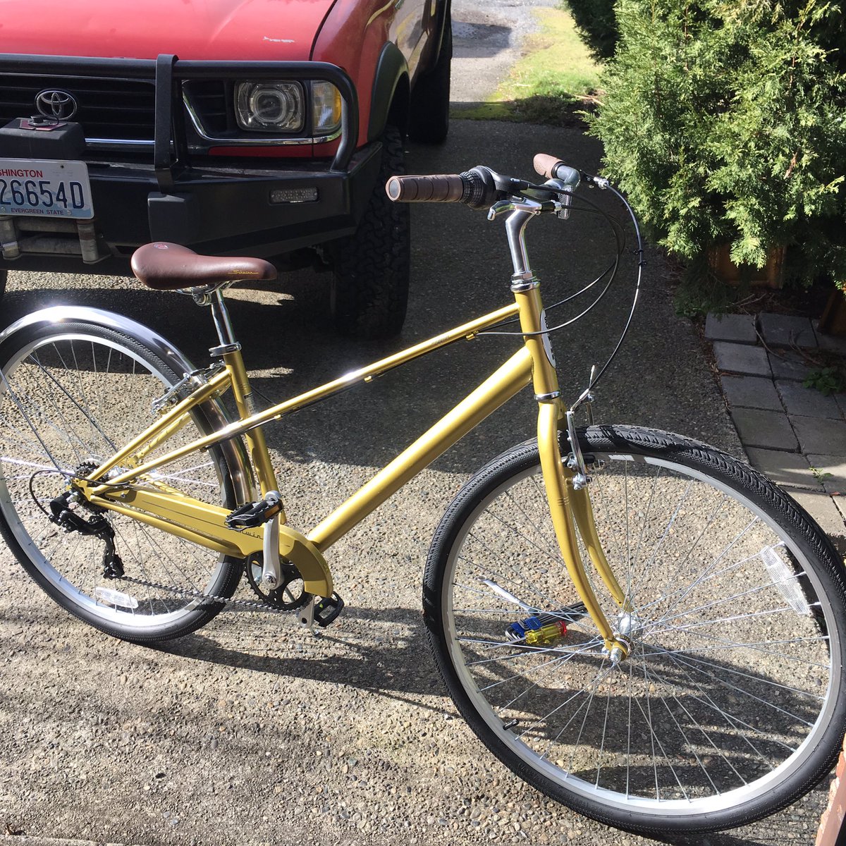 ourshieldmaiden's tweet photo. Spent yesterday building my new bike and it is so beautiful 😍 #Schwin #Schwinning #schwinnambassador https://t.co/nL5FbhXJPV