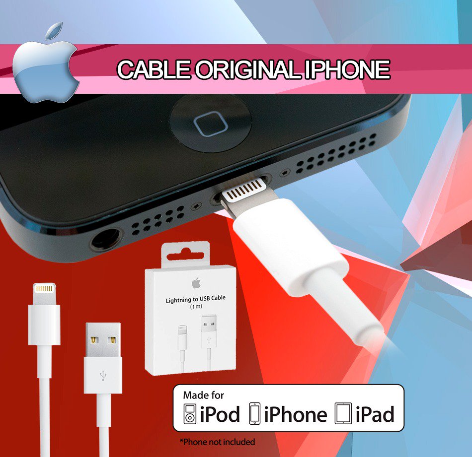 Kev_cell's tweet photo. Llévale a tus clientes lo mejor
CABLES ORIGINALES DE IPHONE 5, 6 Y 7
Solicita nuestra lista YAA 15-3580-0071 https://t.co/7XEGVRaEaR
