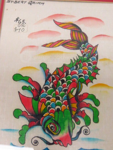 meetgoodwill's tweet photo. #Dragon & #koi #vintage #BertGrimm #Tattoo Flashes https://t.co/LJMs8sHz3A #losangeles #westcoast @WTattooEvents @thekatvond #Portland https://t.co/mYReWsgf98