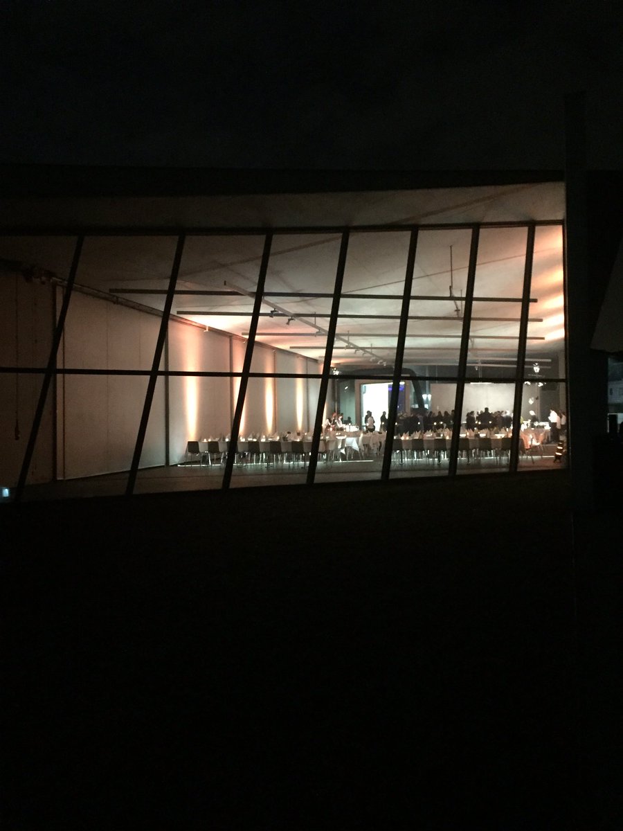 simon_herron's tweet photo. Opening Dinner Hello Robot exhibition #vitradesignmuseum #zaha fire-station. Amazing show, great content, beautifully presented- A must see https://t.co/6tlwNFofvS