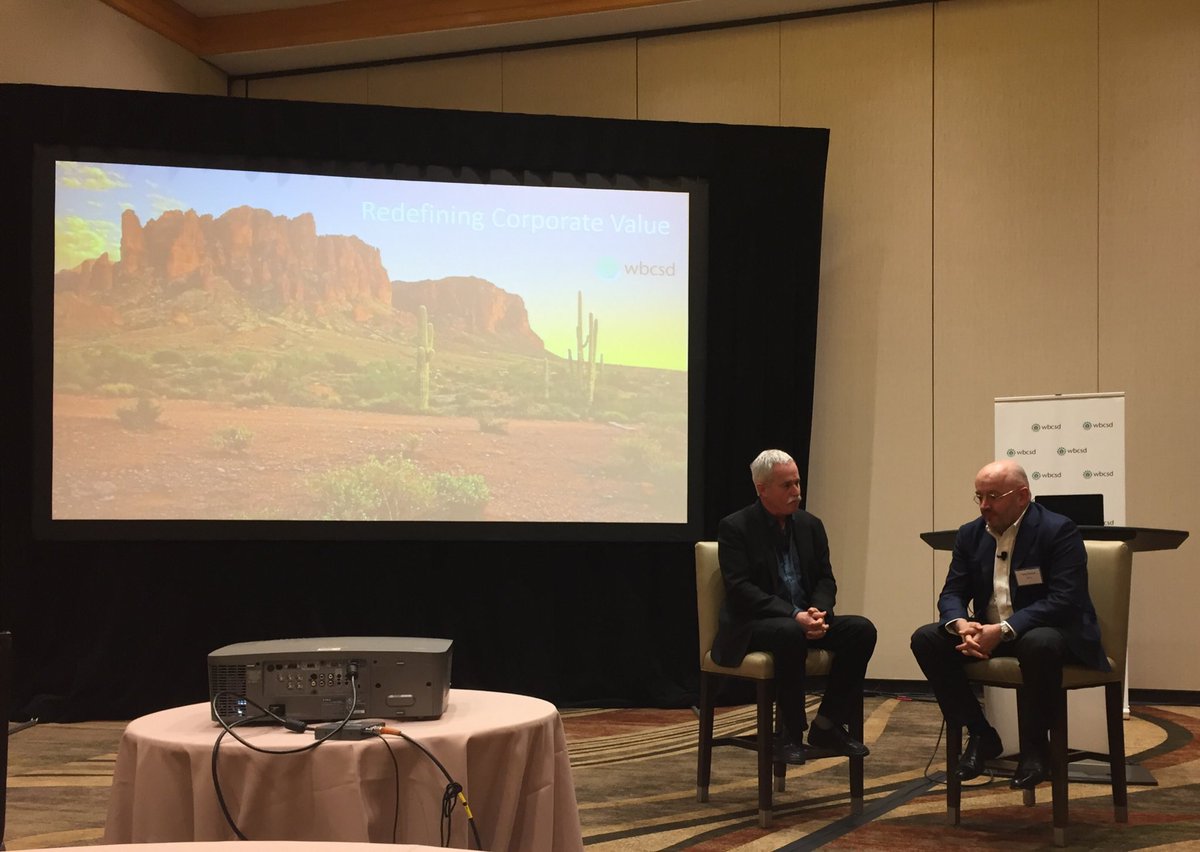 GabrielaBurian's tweet photo. Redefining Corporate Value w @wbcsd @WBCSD_US @BiodiversityASU @GreenBiz "It's on us to integrate sustainability into business"
#greenbiz17 https://t.co/mMOnzfzRVe