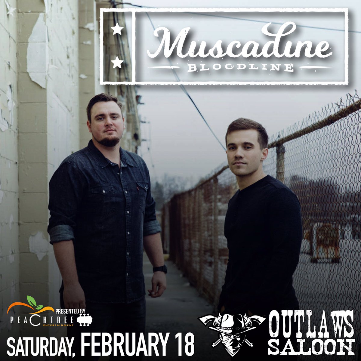 COLUMBUS, GA - Don't miss the South's hottest duo, <a href="/MuscadineBLine/">Muscadine Bloodline</a> at <a href="/OutlawsColumbus/">Outlaws Saloon</a> THIS SATURDAY! Tickets > bit.ly/MBOutlaws