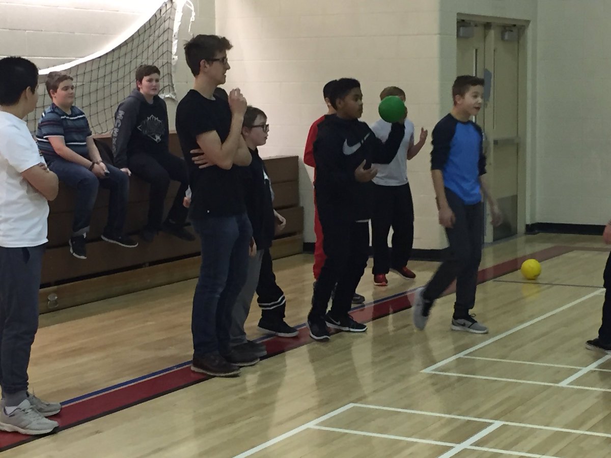 St_JPII's tweet photo. Dodgeball intramurals feature the ringers (youth ministers) from @NETCanada #nomercy #StJPIIRocks https://t.co/4qR54N4WNp