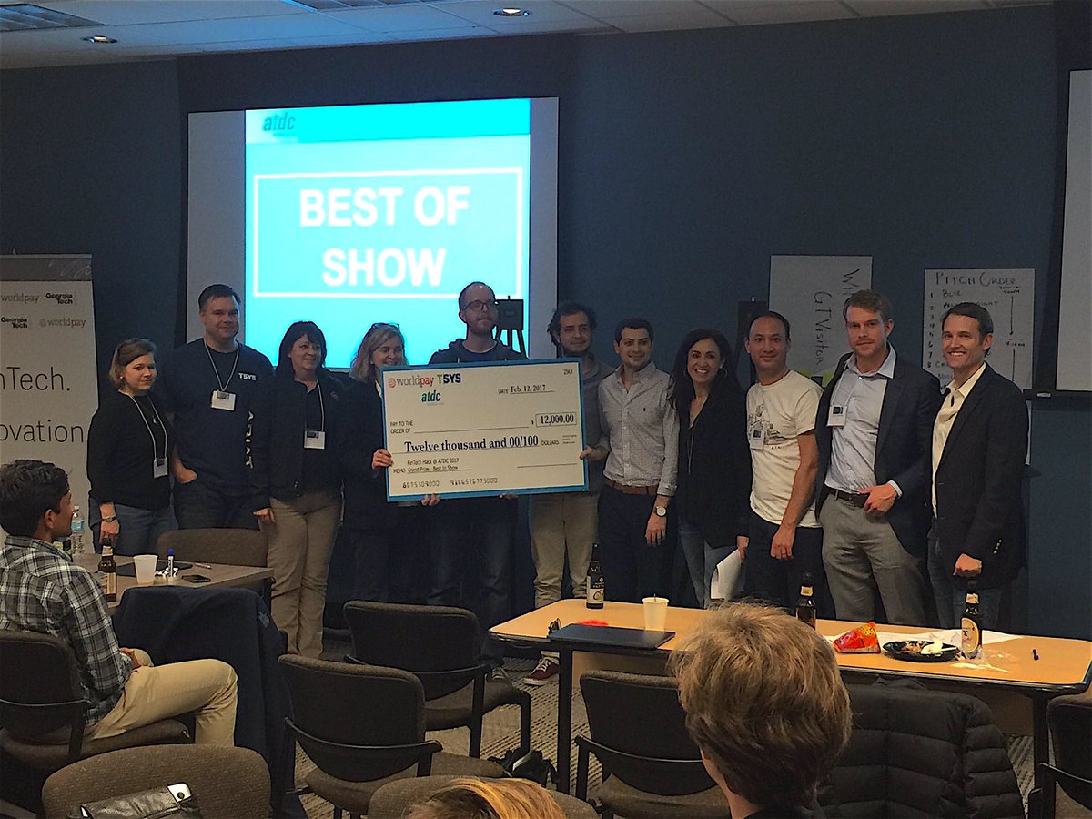 atdc's tweet photo. Carculation was the Grand Prize winner of the #FinTechHack @ATDC: https://t.co/RvBaGsz3VB https://t.co/4w77E2WnoH