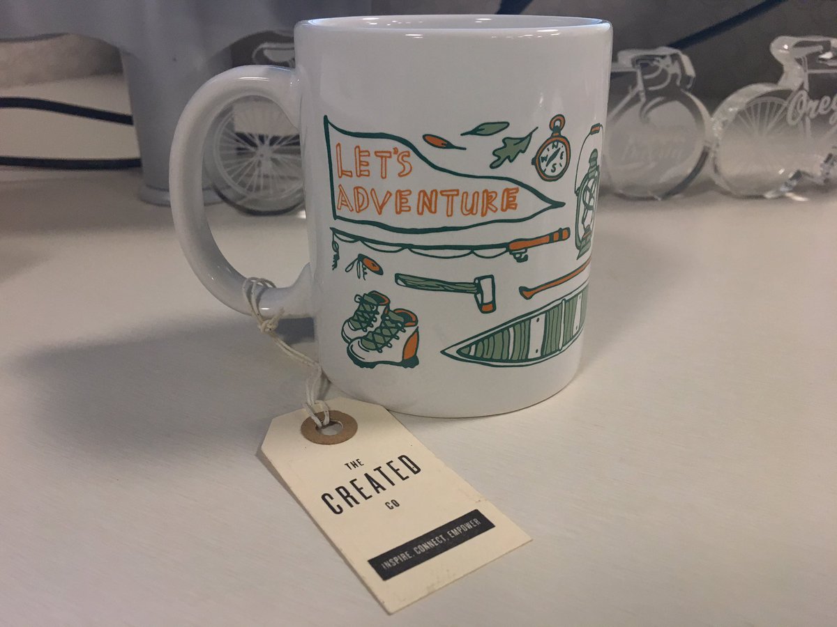 The Green Girl loves that her @thecreatedco Let's Adventure mug helps her hold onto her PCT dreams while at the office #thecreatedcommunity