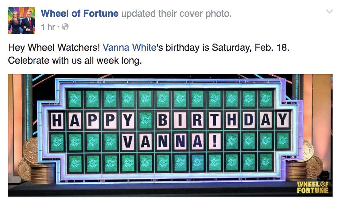 HAPPY BIRTHDAY VANNA WHITE!  