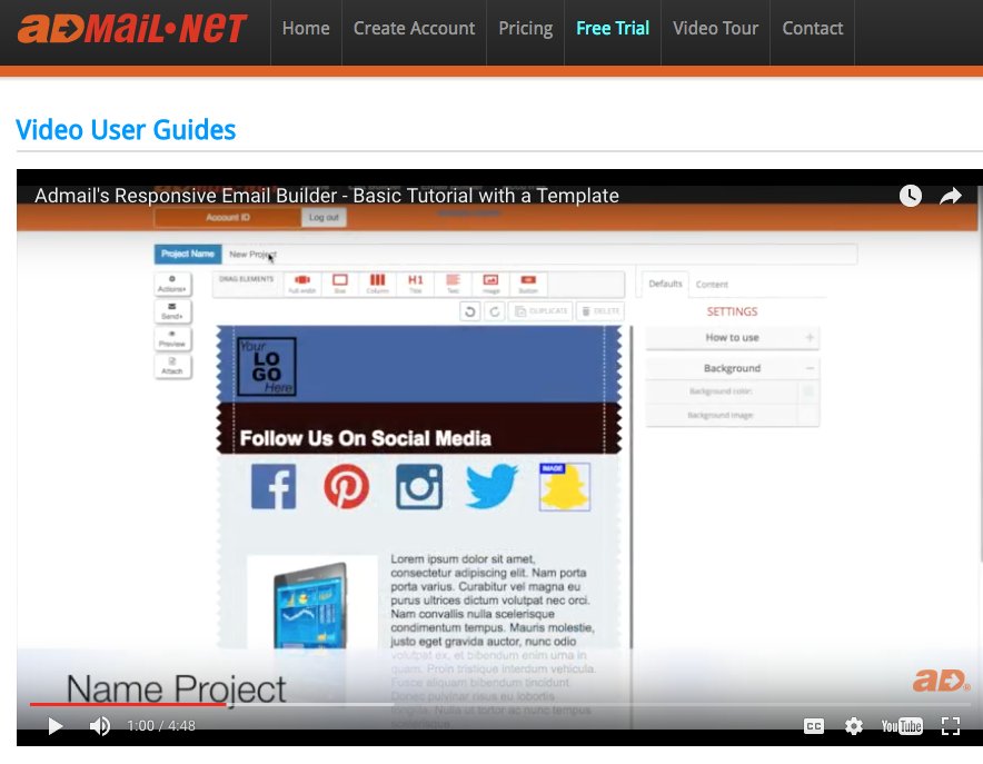 AdmailEmail's tweet photo. Check out the new #EmailMarketing video instructions on #Admail! Start making better #marketing emails #TODAY! https://t.co/3KrZ5K7zH8 https://t.co/6RshoWtZ9T