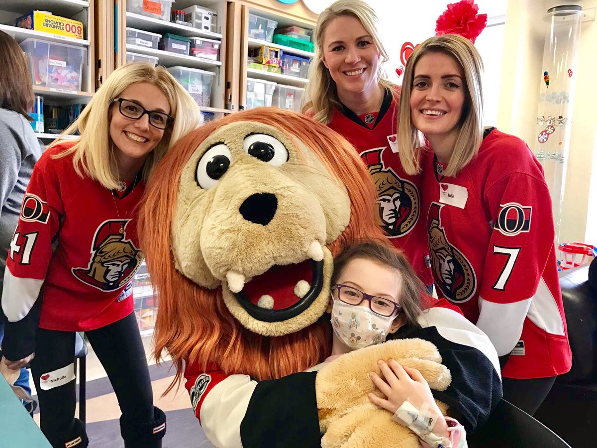 Ottawa Senators On Twitter It Was Also Great To Have Nicholle Caitlin Julie And Sparty Bring Some Valentine S Day Love To The Oncology Unit At Cheohospital Today Https T Co Eq0mdcxp4v