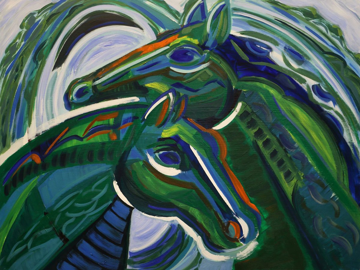 My new painting: Convergence"36"x48" #horse #horses #equestrian <a href="/kimotogallery/">KIMOTO GALLERY</a> #viawesome #equestrian #horsebackriding #gastown #kitsilano