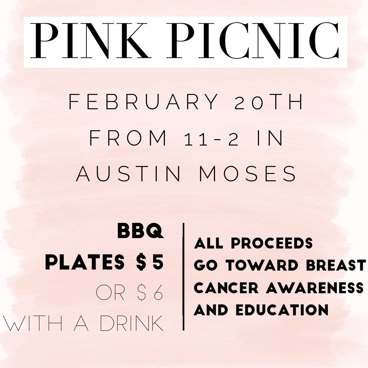 ZTAatShorter's tweet photo. 1 week until our Pink Picnic!! Come out and eat some of the best BBQ and support Breast Cancer Awareness and Education 💗💕 https://t.co/U3ebpupf9B