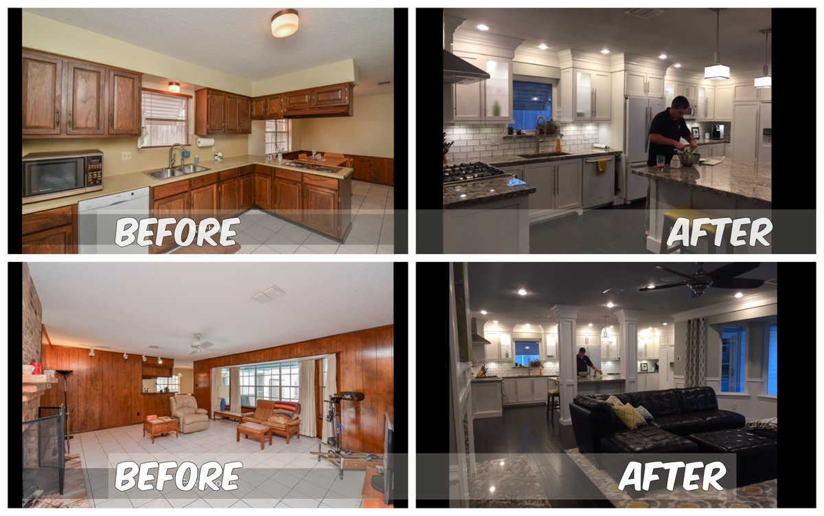homesittingpro's tweet photo. Before and after picture of a remodeling project our company Home Sitting Pro did. Give us a call for a free estimate! https://t.co/4gDROA3mfB