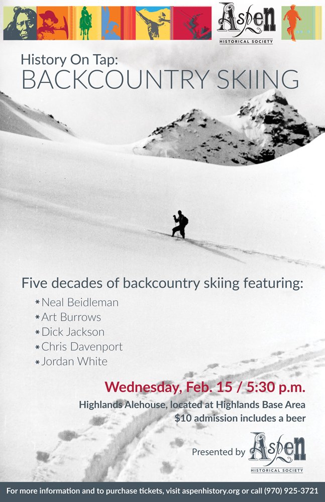 SteepSkiing's tweet photo. Hey @AspenSnowmass - hope to see you this Wed @ Highlands Alehouse @ 5:30 to chat abt the history of backcountry skiing here in the valley! https://t.co/K1GO7bZ06e