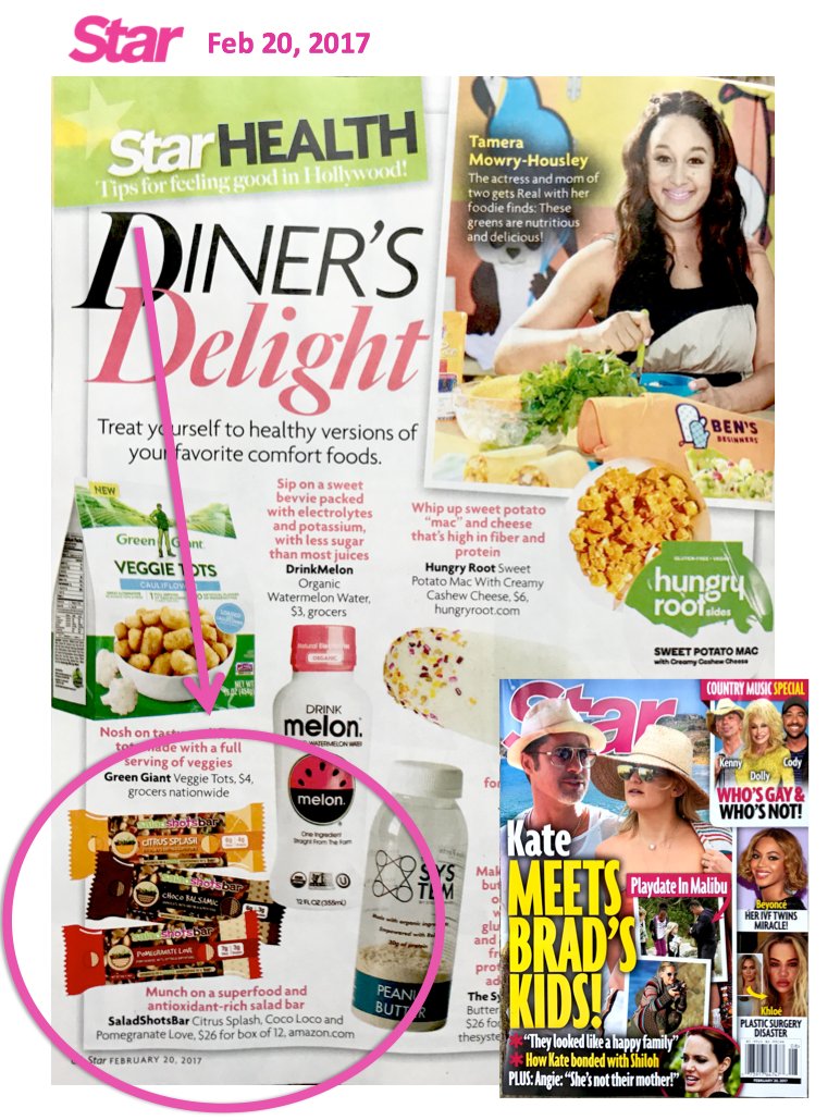 Saladshots's tweet photo. Saladshots Bar featured in Star Magazine!  Thank you @starmagazine for featuring the Saladshots Bar in your Star Health section! https://t.co/27OXcdEB0k