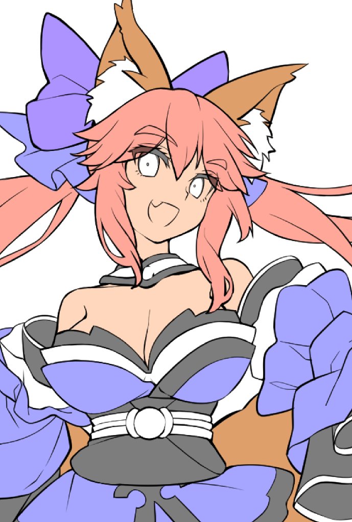 昨日のピックアップで来てくれたので玉藻の前描こうとしたんだけどパーツ多すぎて線画までで力尽きました 