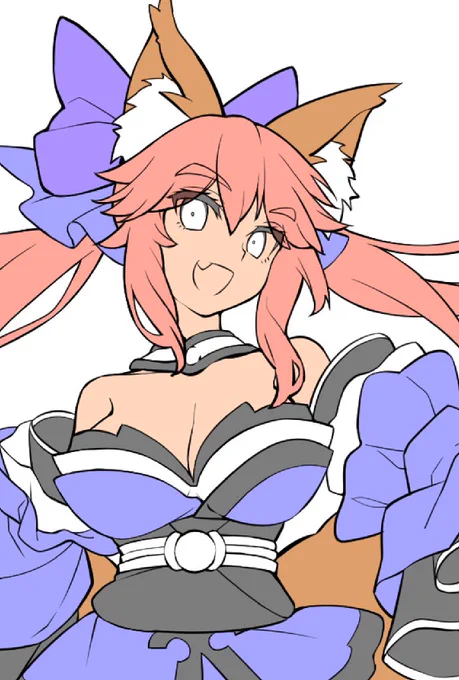 昨日のピックアップで来てくれたので玉藻の前描こうとしたんだけどパーツ多すぎて線画までで力尽きました 