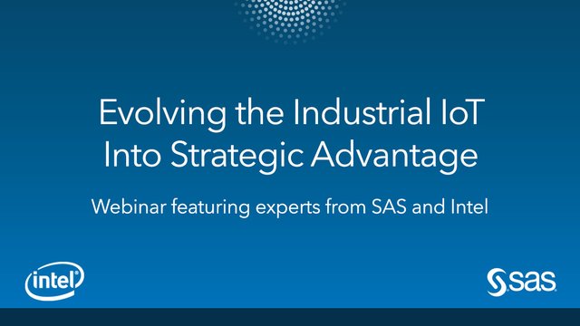 datalysis's tweet image. Industrial #IoT &amp;amp; predictive #analytics...how to tap the strategic advantage: Join SAS &amp;amp; Intel Feb. 15 2pm ET #IIoT bit.ly/2ldmsYP