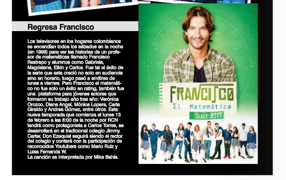 AgenciaJaque_'s tweet photo. La canción de la nueva serie #FranciscoElMatematico será interpretada por el cantante @MikeBahia!! 🌴
📰 #RevistaViernes del @elcolombiano https://t.co/ELu8QUqlwn