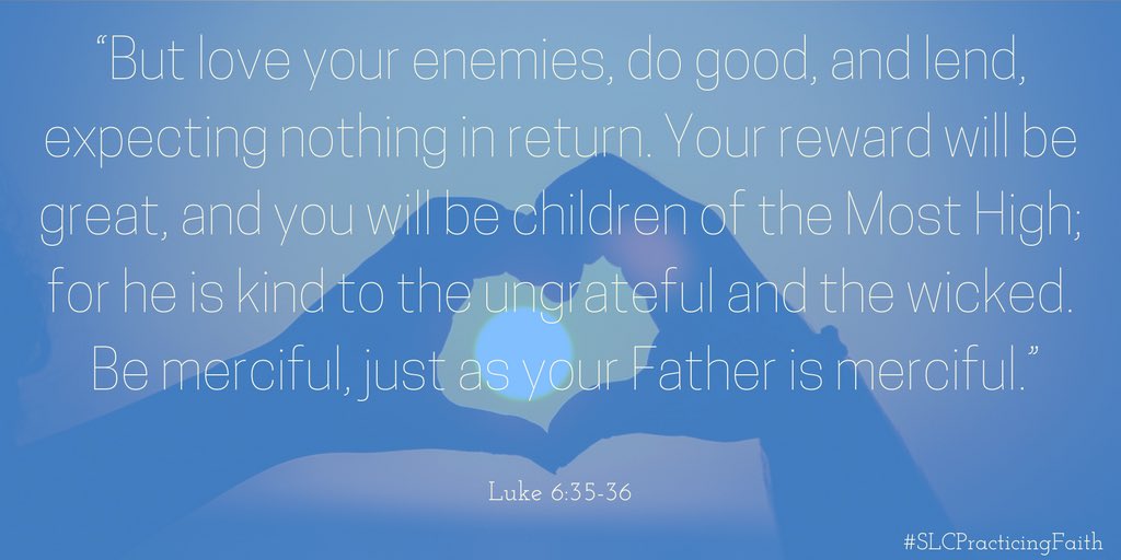 SheridanLuthLNK's tweet photo. Practice your faith: How can you love someone that you feel you are against? What steps can you take to seek unity? #slcpracticingfaith https://t.co/KwR5xkrahL