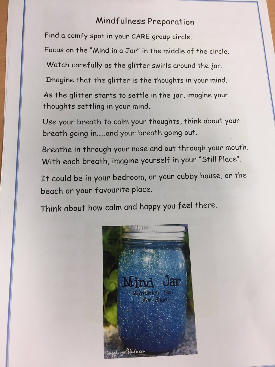 YarrawarrahPrim's tweet photo. Mindfulness at YPS- 'as the glitter settles in the jar, imagine your thoughts settling in your mind' @YarrawarrahPrim @garrie_russell https://t.co/wDtVkP4y4I
