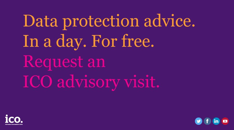 Fancy a visit from the ICO? Find out more about our free advisory visits: ico.org.uk/for-organisati…