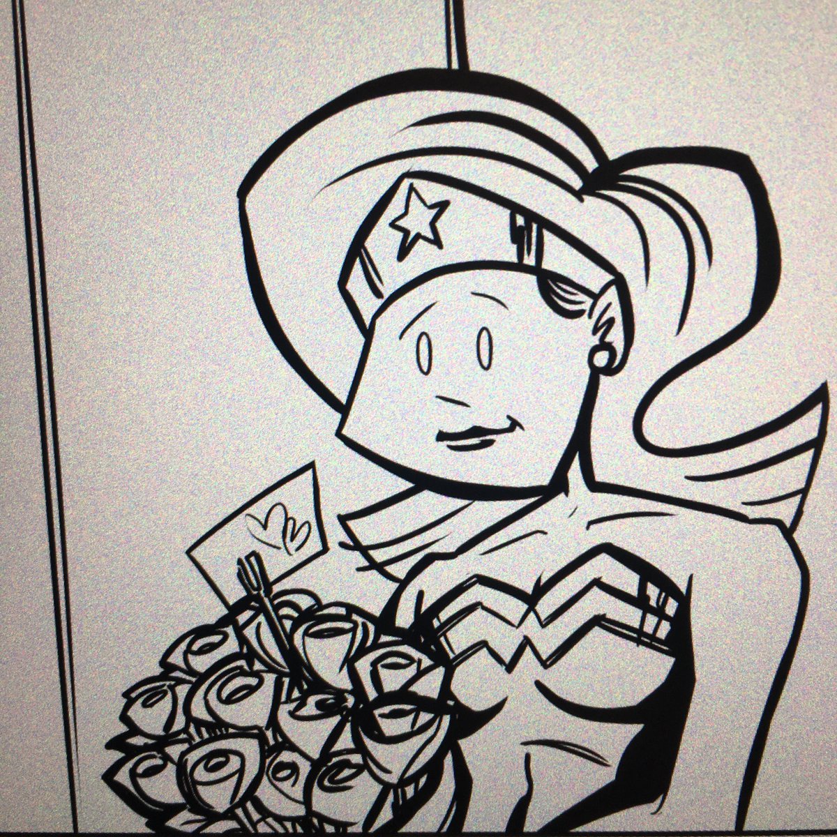 i_speak_nerd's tweet image. Preview of tomorrow #ispeaknerd #comicstrip What does Wonder Woman’s secret admirer say?
