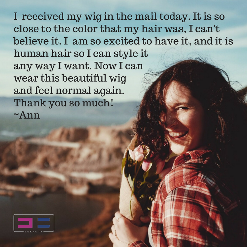 EBeauty_Com's tweet photo. We are so blessed to hear this story from Ann! #ebeauty #wigexchangeprogram #shareyourstory #wigsforwomen #payitforward #feelingnormal https://t.co/Uax6bW8Vhw