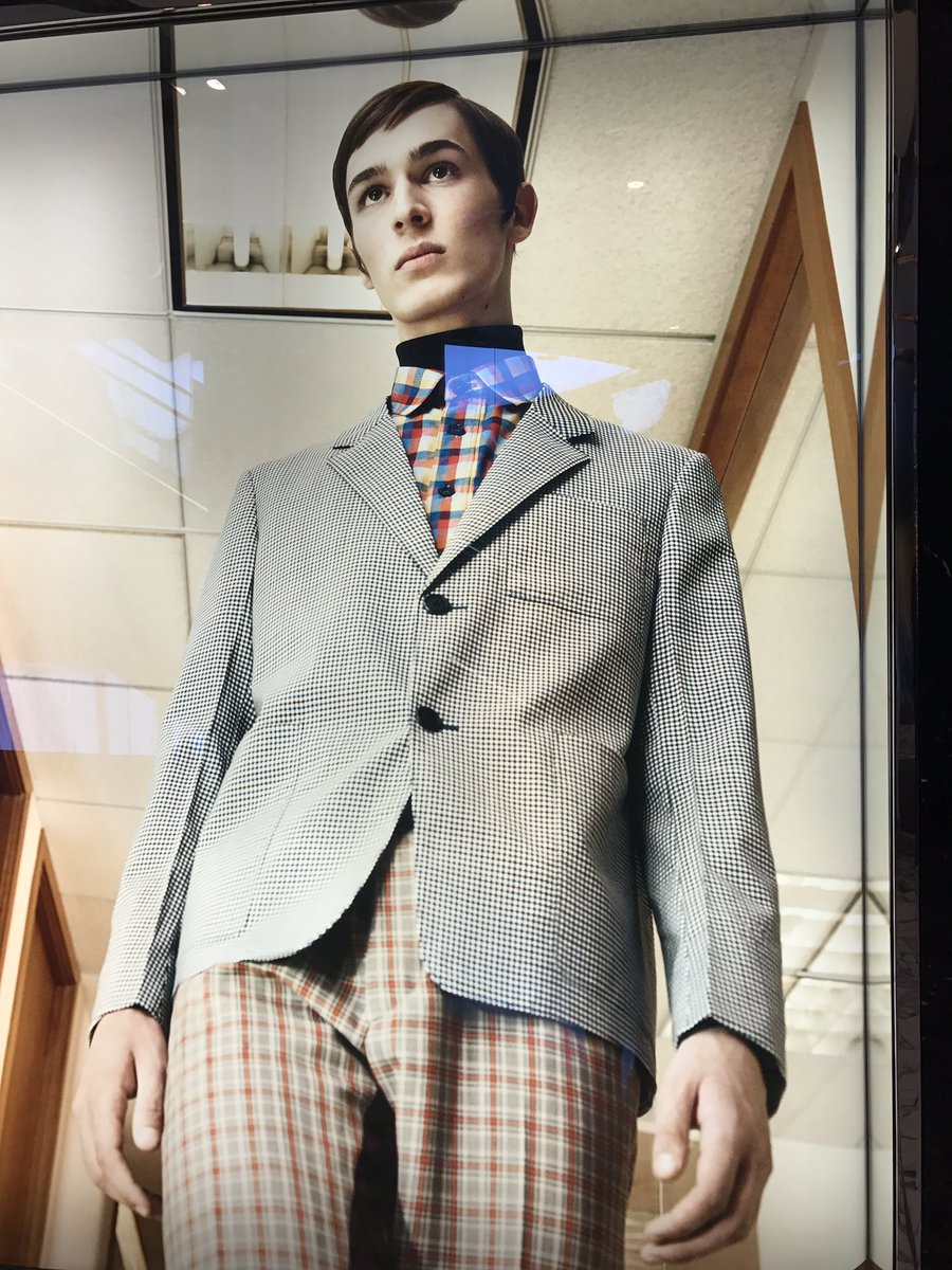 DavidMcVay's tweet photo. Prada is apparently wanting us all to dress like Pee Wee Herman! #pagingmrherman #noway https://t.co/XAddHIIPsx