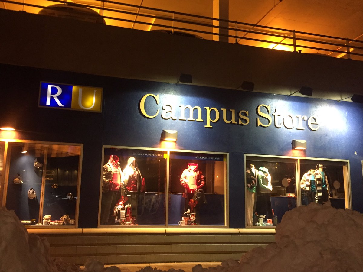 DervTrainor's tweet photo. "I don't like it. It's the simplest logo I've ever seen" Emad, @RyersonU Stdnt in response to logo opinion outside campus store on Victoria https://t.co/wWMg5C1uNn