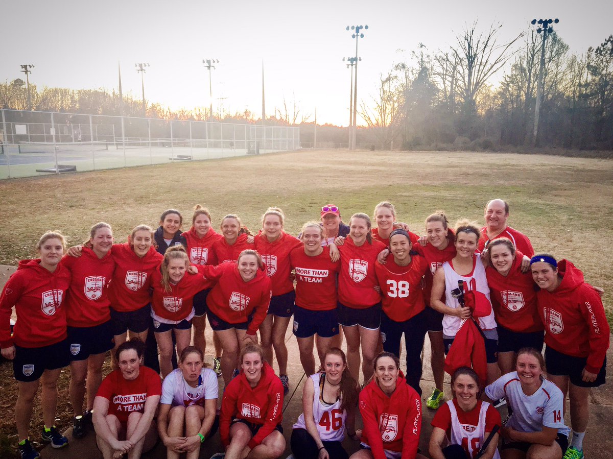 TeamEnglandLax's tweet photo. We finally made it to North Carolina &amp; shook off the plane legs with a training session in the February sunshine ☀️ #carolinachallenge https://t.co/iat0GWvc31