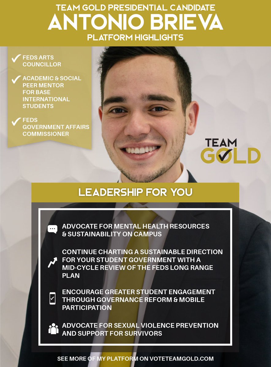 VoteTeamGold's tweet photo. Take a read through Antonio's platform highlights before voting for him at https://t.co/ArbmPzoFkE! https://t.co/Of5GmYXFN2