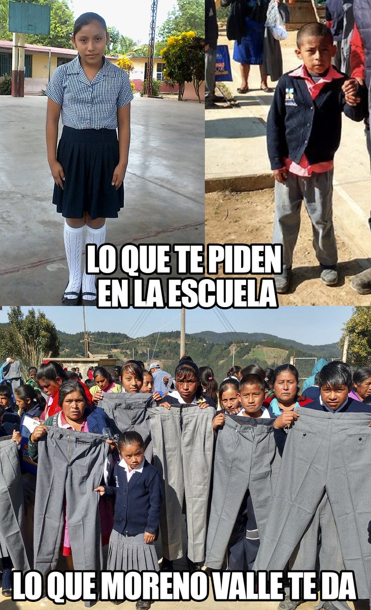 TuttHancel's tweet photo. Hay gente cinica y luego esta @RafaMorenoValle dandole uniformes gigantes a los niños, no jodas https://t.co/Wez3euYryf