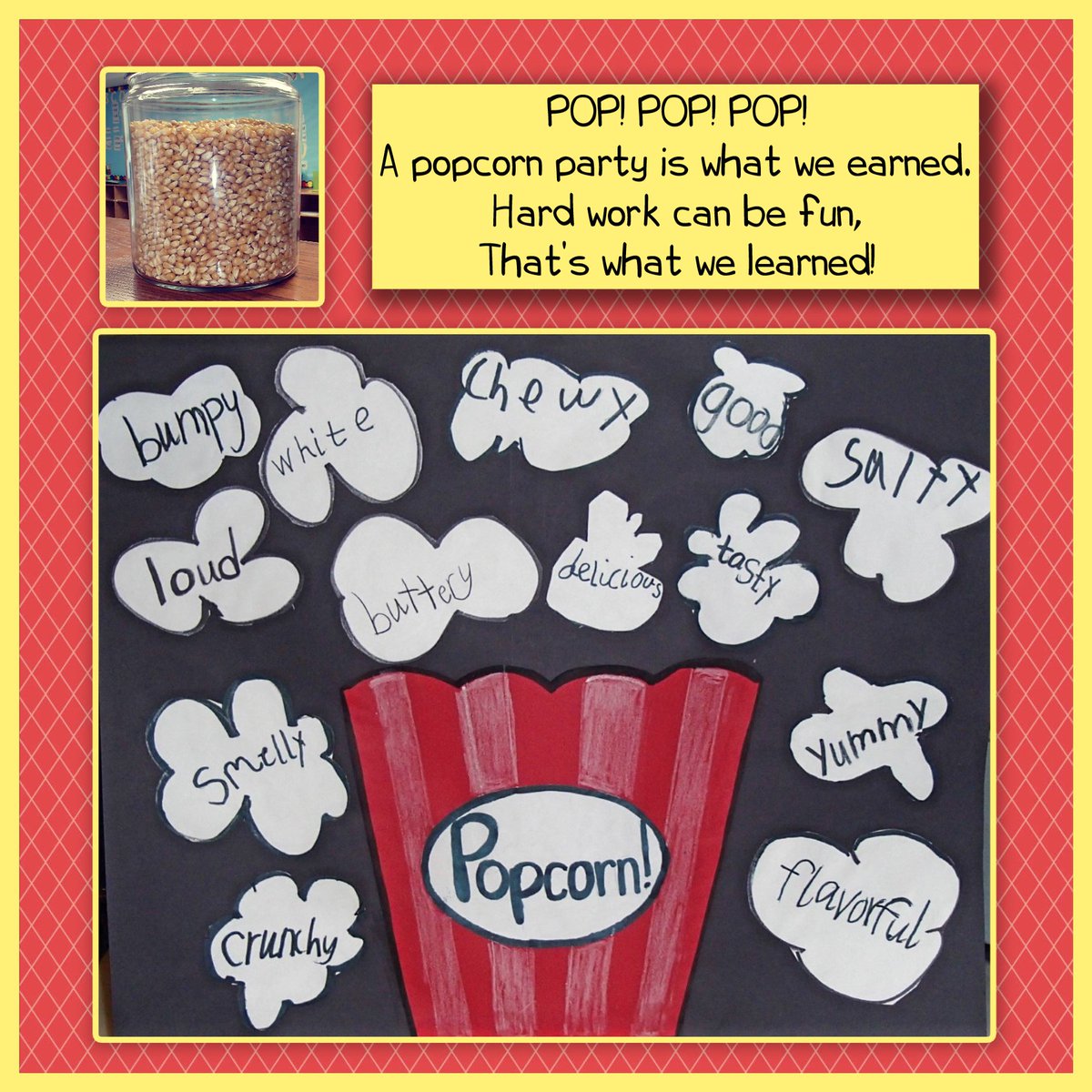mseshleman's tweet photo. POP! POP! POP!A popcorn party is what we earned.Hard work can be fun,That's what we learned! https://t.co/FT0OQkcyDs