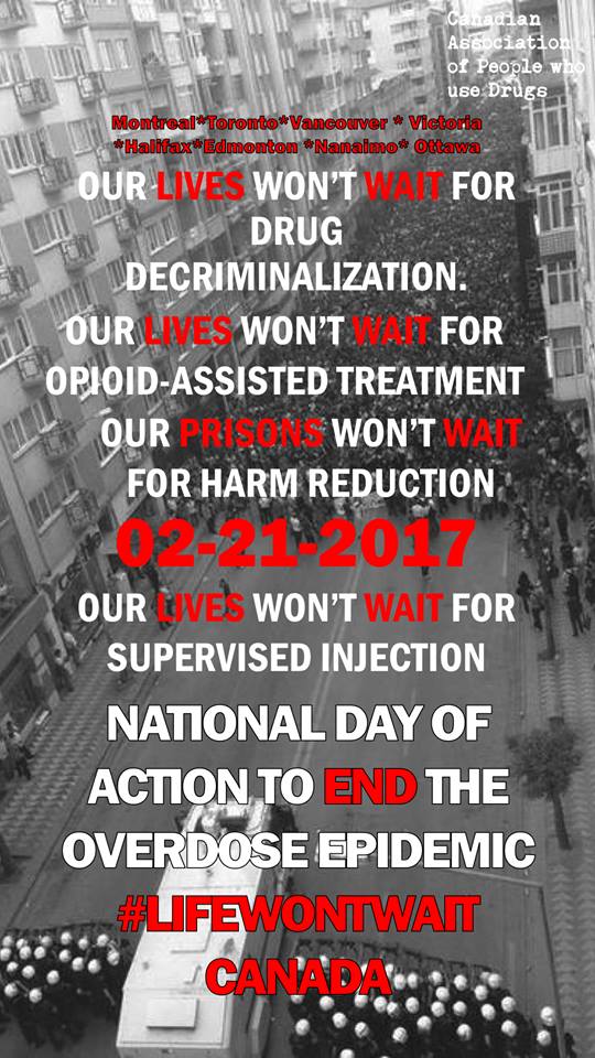 nurses_for_sis's tweet photo. On Feb 21, we'll take part in the National Day of Action on the Overdose Crisis in 7 cities https://t.co/OOufbOZChO #lifewontwait #canpoli https://t.co/b4ByyjJr2p