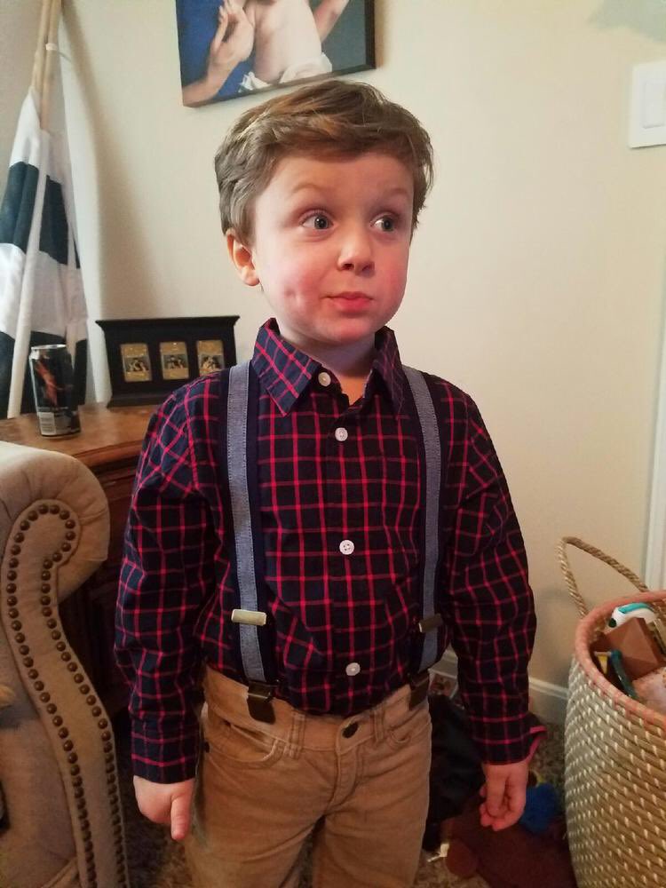 CoachDPeterson's tweet photo. If any of you need a date to the Sadie Hawkins dance my 3 year old nephew is still available. #greatdancer #cantdrivethough #lovescandy https://t.co/EbAUt8huwl