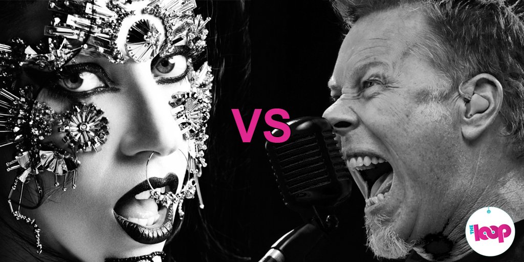 TheLoopAu's tweet image. .@Metallica and @ladygaga are going head to head again 🔥 Vote via hashtag! 

#LoopOffMetallica - Enter Sandman
#LoopOffGaga - Bad Romance