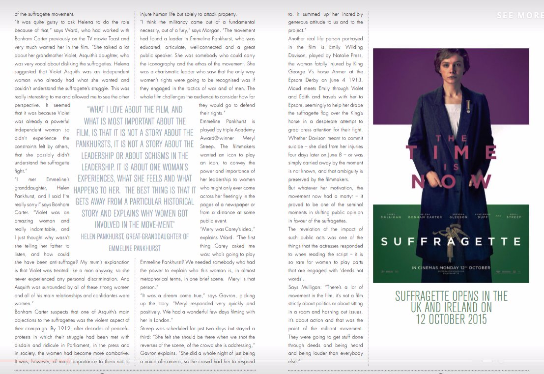 AnneMarieDuffRF's tweet photo. #AnneMarieDuff #Suffragette #SFFMagazine
SFF Magazine, October 2015 https://t.co/6sSutQbjzs