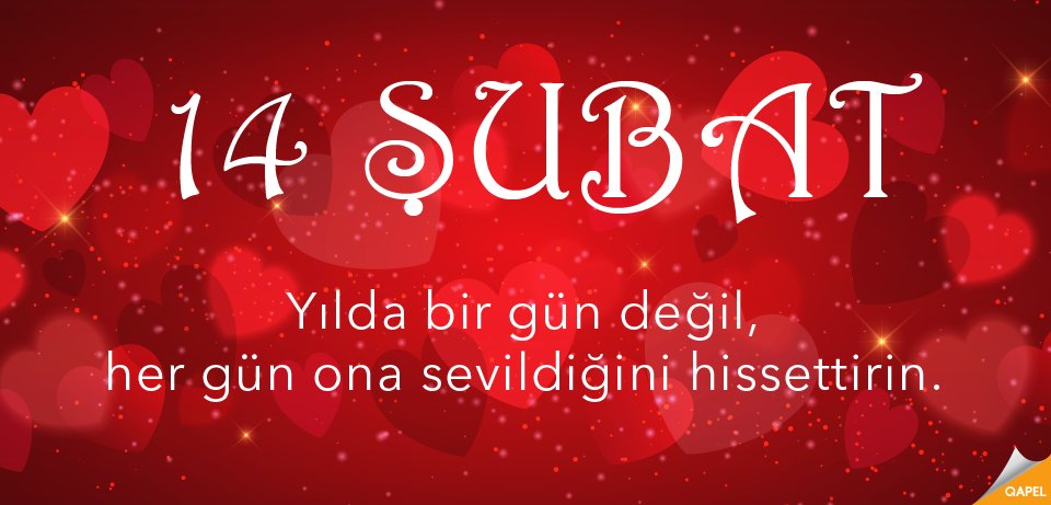 Yılda bir gün değil, her gün ona sevildiğini hissettirin.
#14şubat