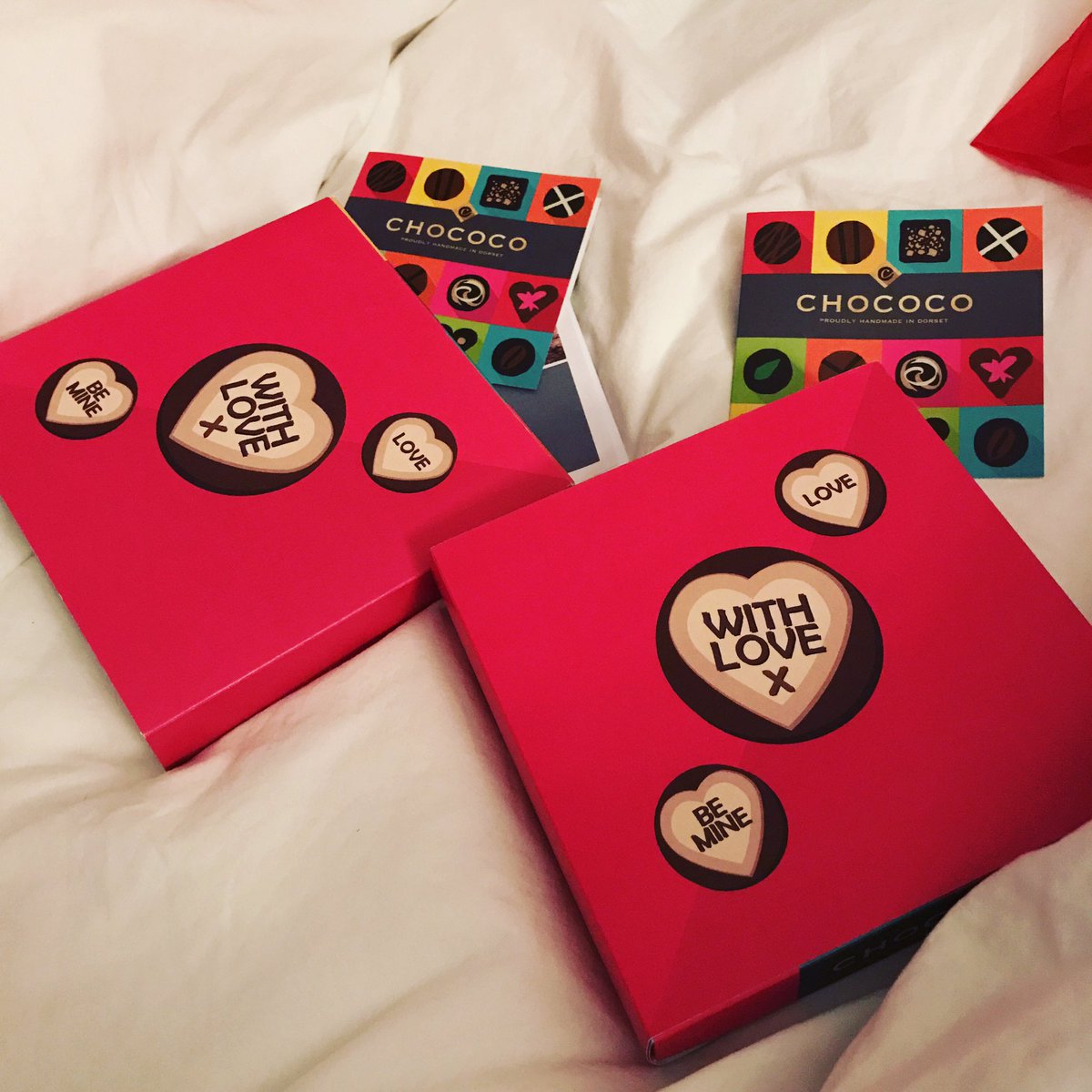 VeloVixenUK's tweet photo. When you know you were meant to hang out together quite a bit... Happy #ValentinesDay, everyone! #samepresent #velontines #bestchocolates https://t.co/XtXQ8UVgGE