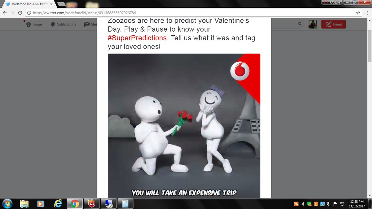 RAJESH11RAJI's tweet photo. @VodafoneIN @VodafoneIN Happy Valentine Day Team #SuperPredictions. Expensive Trip with Love & Vodafone network https://t.co/4WRpInArEl
